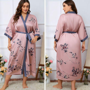 Kimono ample en grande taille, style féminin et confortable