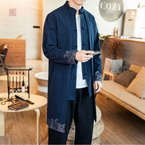 Style décontracté du kimono pour homme en bleu