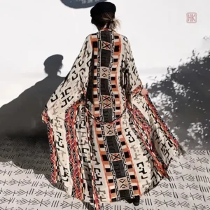 Kimono long en soie pour femmes, élégant et léger