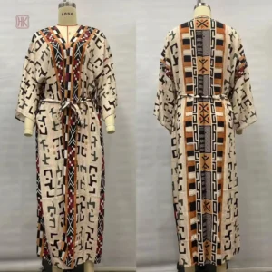 Vêtement féminin en soie, kimono long avec style moderne