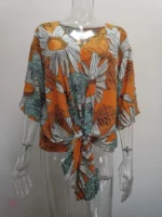 Kimono élégant pour femme aux fleurs colorées