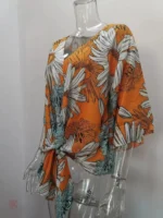 Veste kimono femme à imprimé floral