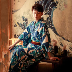 Kimono homme avec motif géométrique tendance