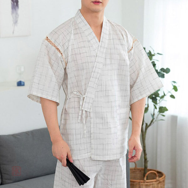 kimono-nuit-homme-uni-1 Kimono Nuit Homme uni pour des nuits confortables
