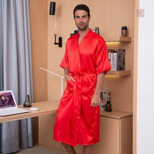 kimono-orange-homme-1 Kimono orange pour homme, peignoir confortable et élégant