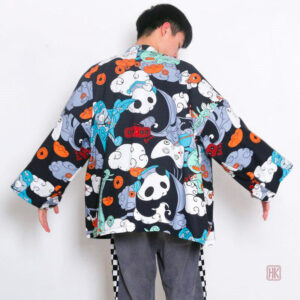 Kimono homme coloré avec motif panda