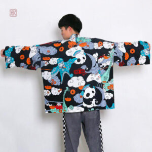 Veste kimono homme à motifs colorés et ludiques