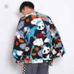 Kimono tendance homme, motifs pandas vibrants et uniques