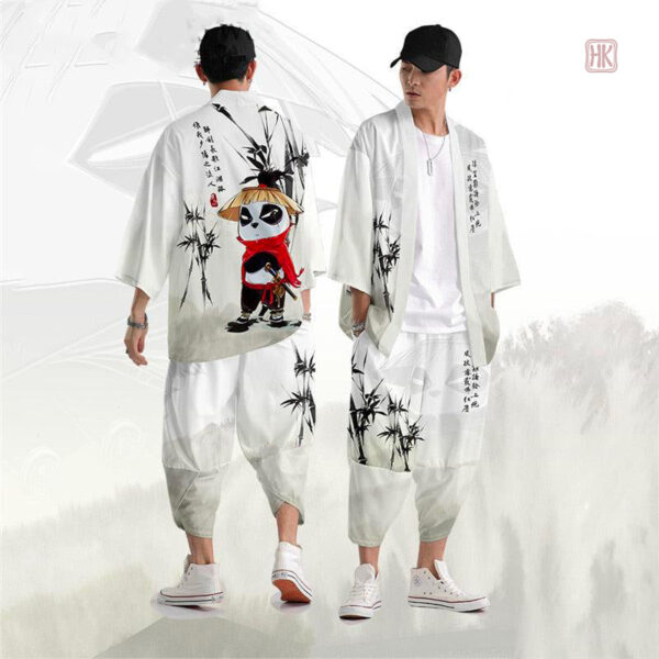 kimono-panda-ninja-1 Kimono homme Panda Ninja élégant et original
