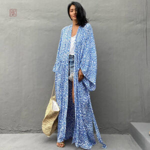 Kimono Plage Bleu pour femme