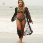 Kimono Plage Dentelle Noir Long pour femme