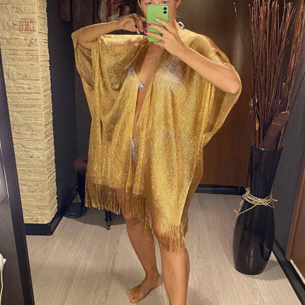 Kimono plage doré pour femme