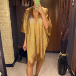 Kimono doré léger parfait pour la plage