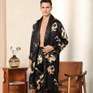 Kimono pyjama long pour homme élégant et confortable