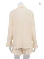 Vêtement de nuit Kimono avec finition froufrous