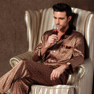 Kimono stylisé pour homme, peignoir de nuit élégant