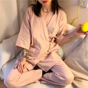 Kimono pyjama traditionnel pour femme, style élégant et confortable