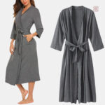 Kimono femme long en robe de chambre élégante