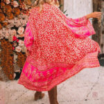 Kimono Rouge Long pour femme