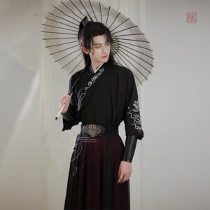 Kimono long pour homme, thème samouraï, idéal pour événements