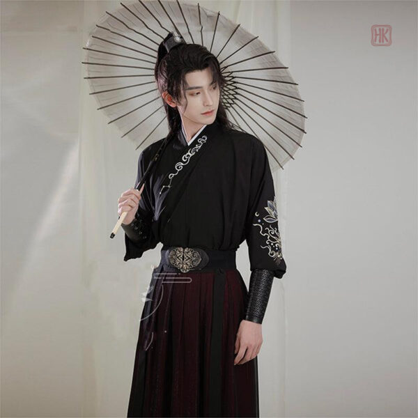 Kimono long pour homme, thème samouraï, idéal pour événements