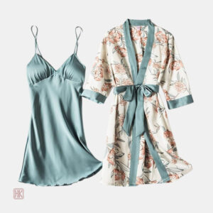 Kimono femme chic en satin pour le sommeil