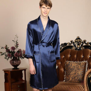 Peignoir kimono homme confortable en satin