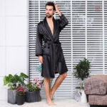 Peignoir kimono homme en satin doux