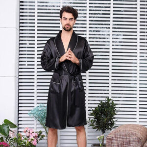 Kimono homme en satin haut de gamme