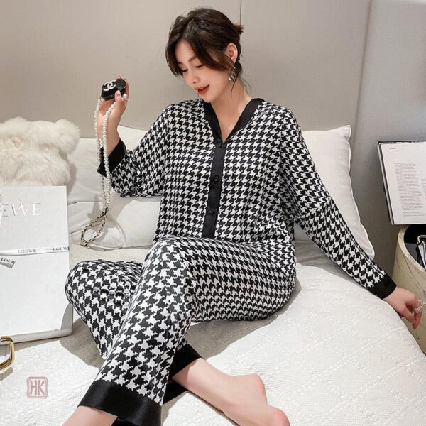 kimono-satin-noir-pyjama-1 Kimono Satin Noir pour femme