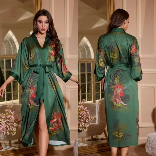 Kimono Femme de luxe, style soyeux et raffiné