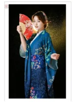 Kimono soyeux pour femme inspiré du Japon