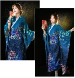 Vêtement élégant pour femme, style kimono japonais