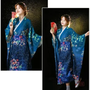 Vêtement élégant pour femme, style kimono japonais