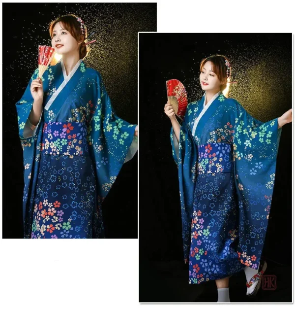 Vêtement élégant pour femme, style kimono japonais