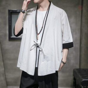 Veste kimono homme blanche tendance