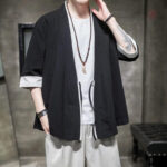 Kimono homme noir style streetwear