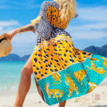 Kimono femme tendance en imprimé tigre
