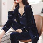 Pyjama kimono doux en velours, idéal pour se détendre