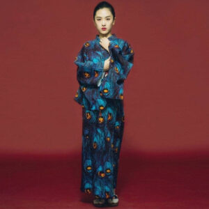 Veste japonaise pour femmes, motifs traditionnels