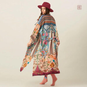 Veste kimono légère avec une touche vintage pour femme