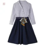 Robe kimono colorée avec motifs traditionnels