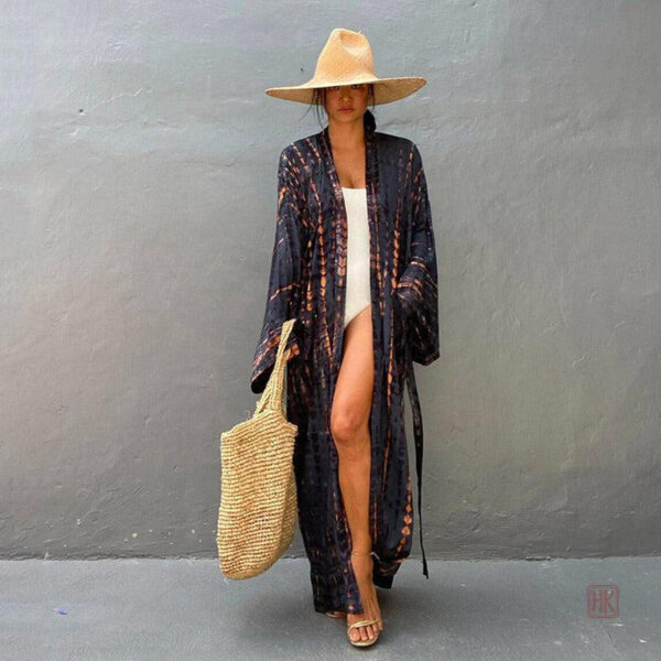 long-kimono-noir-femme-1 Long Kimono Noir Femme pour un style élégant