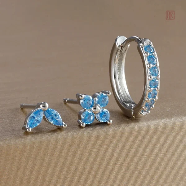 Boucles d'oreilles en zircon brillant pour femme