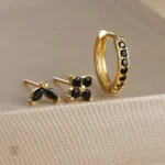 Bijoux fantaisie dorés avec pierres zircon