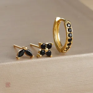Bijoux fantaisie dorés avec pierres zircon