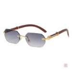 Élégantes lunettes de soleil sans cadre pour un look chic