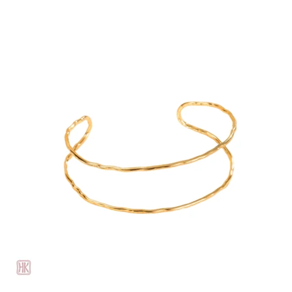 Bracelet tendance avec texture unique et design double anneau