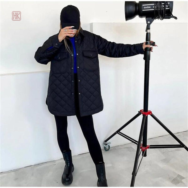 Manteau noir femme, design moderne et tendance