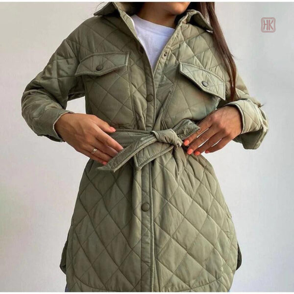 manteau-court-femme-vert-kaki-1 Manteau court kimono femme en vert kaki